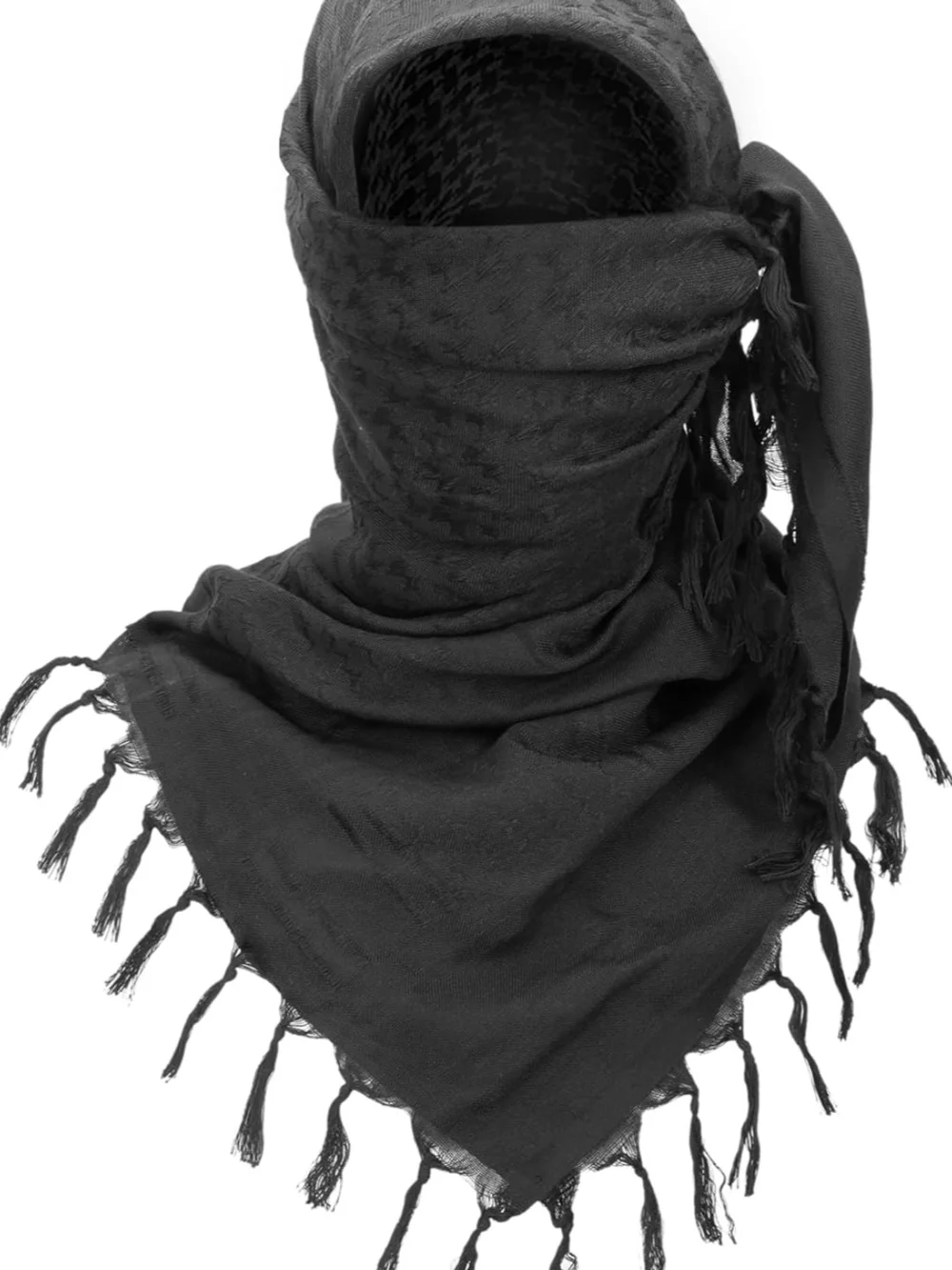 Black Tactical Shemagh Scarf Wrap - Men's Accessory